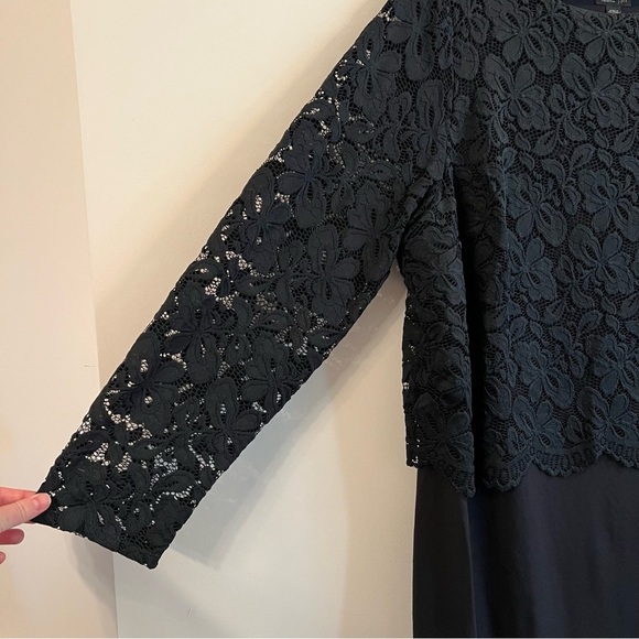 Women’s J. Jill wearever collection Black Lace Overlay knee length Dress size 3X - Picture 2 of 5